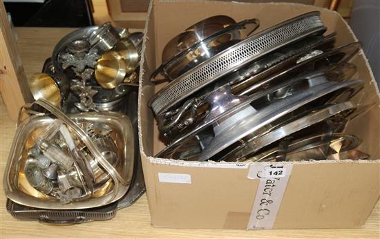 A quantity of mixed plated wares